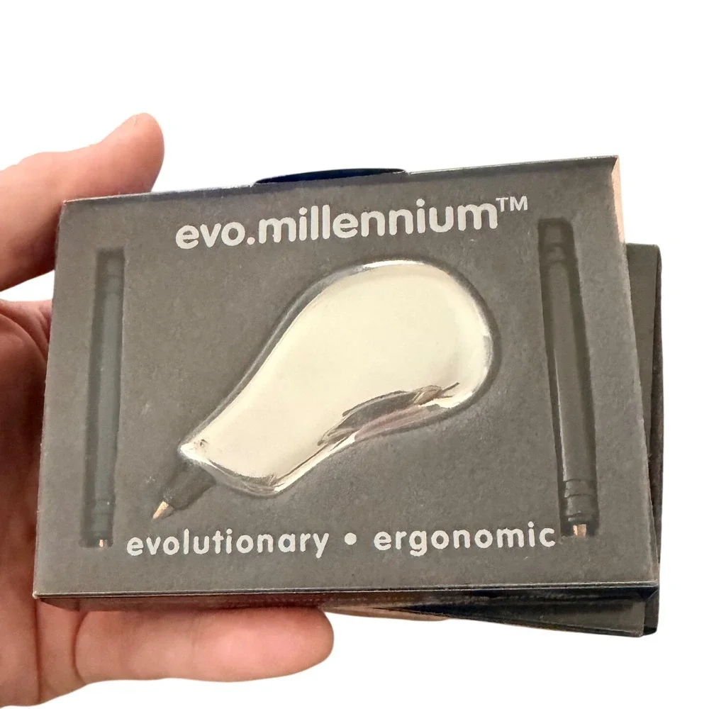 Evo.Millennium Ergonomic Pen OS Silver Like New Chrome Y2K Techwear Futurism